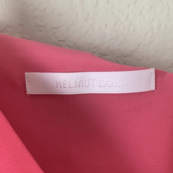Helmut Lang Satin Cami Slip Top in Barbie Hot Pink - Picture 9 of 10